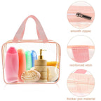 APREUTY Clear Makeup Bags, TSA Approved 6 Pcs Cosmetic Makeup Bags Set Clear PVC - Image 5