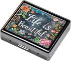 Cute and Portable Metal Pill Organizer – 8 Compartments, Elegant Chrome Finish - Image 2