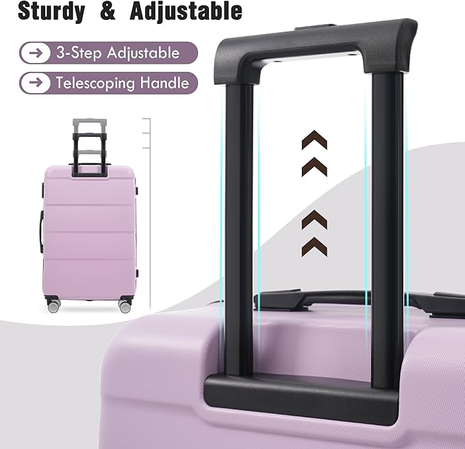 Merax Luggage Sets of 3 Piece Carry on Suitcase Airline Approved, Hardcase - Image 5