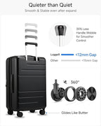 LUGGEX Checked Luggage with Spinner Wheels, FLO5 Expandable Polycarbonate Hard - Image 6