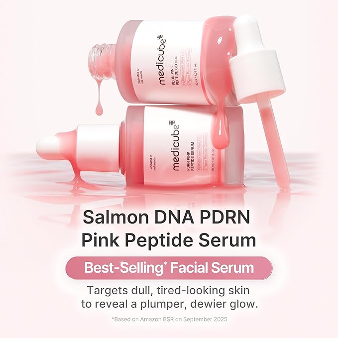 medicube Overnight Renewal Salmon PDRN Duo: Salmon DNA PDRN Pink Peptide Serum and Salmon DNA PDRN Pink Collagen Capsule Cream, Gifts for Her, Skin Care Set
