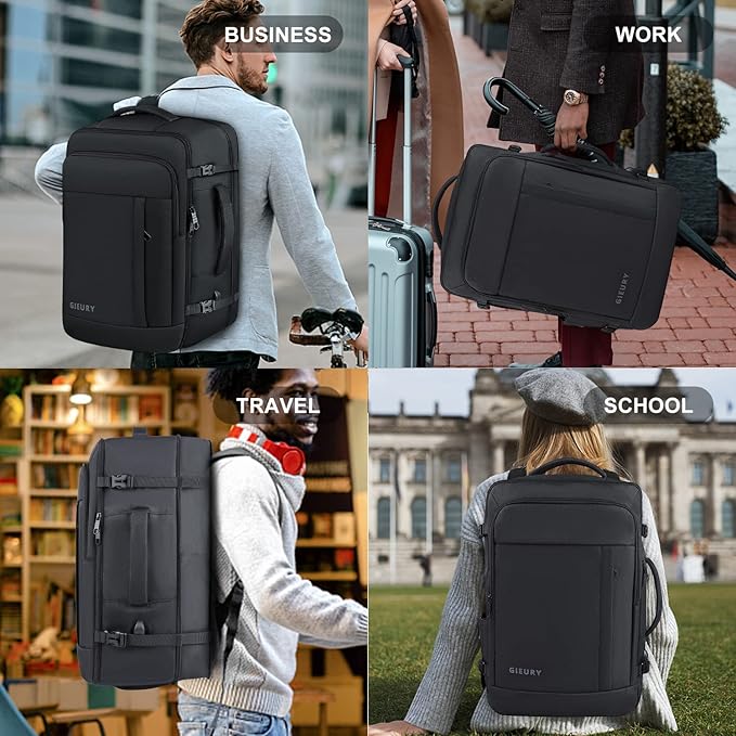 Carry On Backpack, 50L Travel Backpack, Luggage Backpack TSA Flight Approved - Image 8