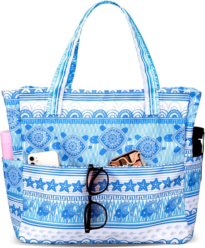 LEDAOU Beach Bag Waterproof Sandproof Women Tote Bag Pool Bag by LEDAOU