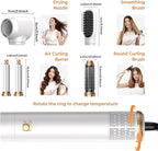 5 in 1 Hair Dryer Brush Set,Professional Negative Ionic Hot Air Styler, Air Curling Wrap Styler,Detachable Blow Dryer Brush With Auto Wrap Curlers,Hair Styling Tools For Straight/Curl/Drying/Smoothing
