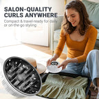 Universal Hair Diffuser: Hair Dryer Diffuser Attachment for Curly & Wavy Hair, Fits 1.4-2.4 Inch Nozzles, Ideal for Long Thick Hair, Hair Styling Tool，White