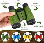 Wettarn 24 Pack Kid Mini Compact Binocular Compass Magnifying Glass Set - Image 3