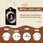 2Pcs Letter J Luggage Tag for Women, Name ID Labels - Image 5