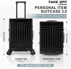 All Aluminum Carry On Luggage，Cut from Whole Aluminum Sheet，22x14x9 Airline - Image 4