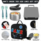 Kids Bento Lunch Box with 8oz Soup Thermo, Kids Leakproof Lunch Food Containers - Image 3