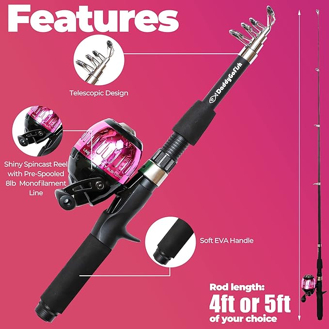 DaddyGoFish Kids Fishing Pole - Image 3