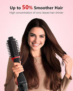 Plus 2.0 Hair Dryer Brush Blow Dryer Brush in One, 2'' Oval Brush Head Hot Air Brush Styler & Volumizer with Ionic Technology, NTC Smart Temp Control for Smooth, Frizz-Free, Shiny Hair