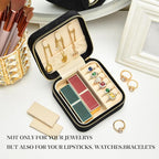 Travel Jewelry Case, Small Plush Velvet Jewelry Box - Image 5
