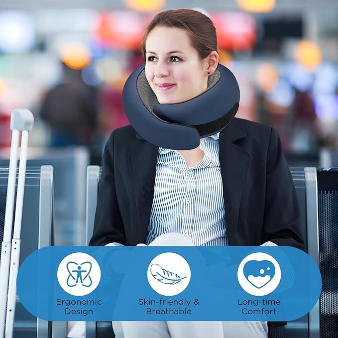 Neck Pillow Airplane, 100% Pure Memory FoamTravel Neck Pillow Travel Neck - Image 6