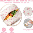 Bluboon Lunch Bag for Women Men Cute Corduroy Lunch Tote Bags Reusable - Image 2