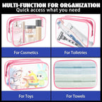 16-Piece Makeup Bags, Waterproof Toiletry Bag Carry Pouch Portable Cosmetic Bag - Image 5