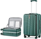 Hanke 24 Inch Checked Luggage Front Opening Rolling Suitcase Hard Sided Luggage by Hanke