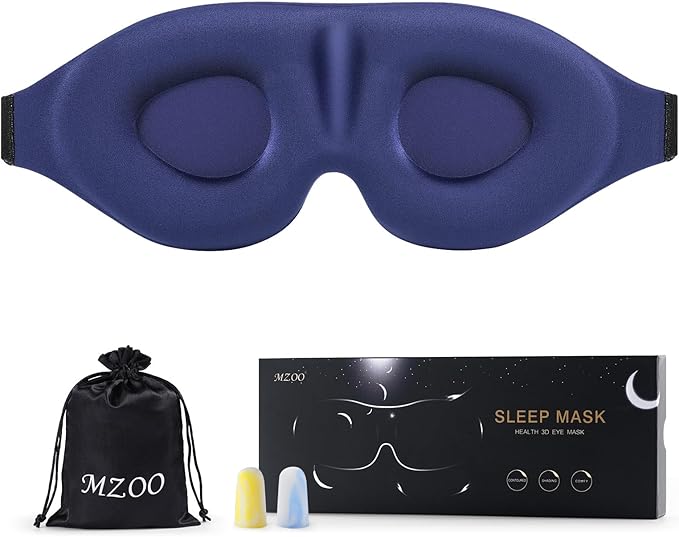 MZOO Sleep Eye Mask for Side Sleeper Men Women, Zero Eye Pressure 3D Sleeping by MZOO