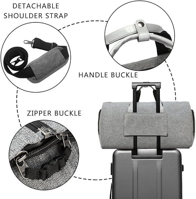 Modoker Convertible Garment Bag - 2 in 1 Hanging Suitcase Suit Travel Bags - Image 5