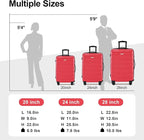 3 Piece Luggage Set, PC+ABS Lightweight Suitcase Sets - Image 6
