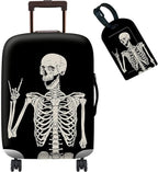 Luggage Cover Suitcase Protector Plus 1 Luggage Tag, Rock Skull Travel Suitcase by BWEGRHE