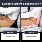 Coverado Car Seat Cushion and Lumbar Support Pillow, Memory Foam Ergonomic Back - Image 4