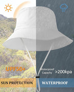 Water-Resistant Sun UPF 50+ Bucket Hat Protection Packable Brimmed Boonie - Image 2