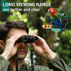 POLDR 12x25 Compact Binoculars for Adults and Kids, High Powered Waterproof - Image 3