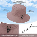 Durio Waterproof Bucket Hats for Woman UPF 50+ Sun Hat UV Protection Packable - Image 3