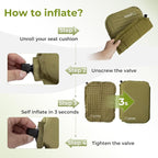 ATEPA Inflatable Stadium Seat Cushion, Self-Inflating Memory Foam Stadium Seats - Image 3