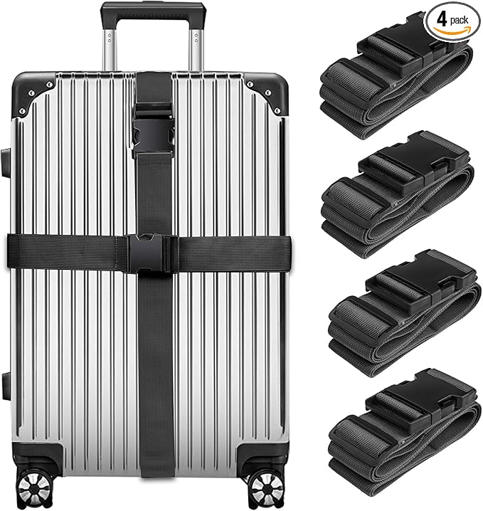 Luggage Straps for Suitcases, TSA Approved, Adjustable & Versatile, Sturdy by collwait