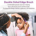 Hair Brush Set, Hair Brushes for Women Men kid Wet Dry All Hair Detangling Parting Styling, Brush Set with Detangler Brush, Edge Brush, Teasing brush, Rat Tail Comb (Purpe)