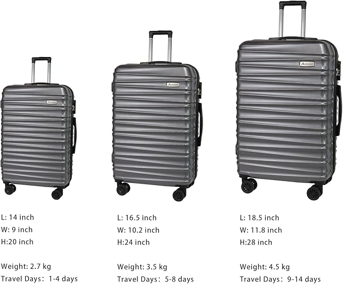 Luggage Sets 3 Piece-Suitcase Set- Luggage - Image 3