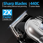 Chicclly Professional Hair Clippers for Men&Women, Low Noise Hair Cutting Kit with 10 Color Combs, LED Display, Gifts for Men, 5H Cordless Clippers and Trimmers Set with Scissors,Cape