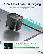 65W Retractable Wall Charger, PD Fast USB C Charger Block - Image 3