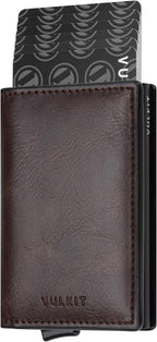 VULKIT Card Holder Pop Up Slim Wallet Leather RFID Blocking Card Case Up to 8 by VULKIT
