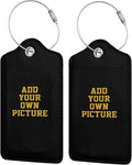 2PC Custom Luggage Tags Personalized Leather Luggage Tag by OUZPGAQ