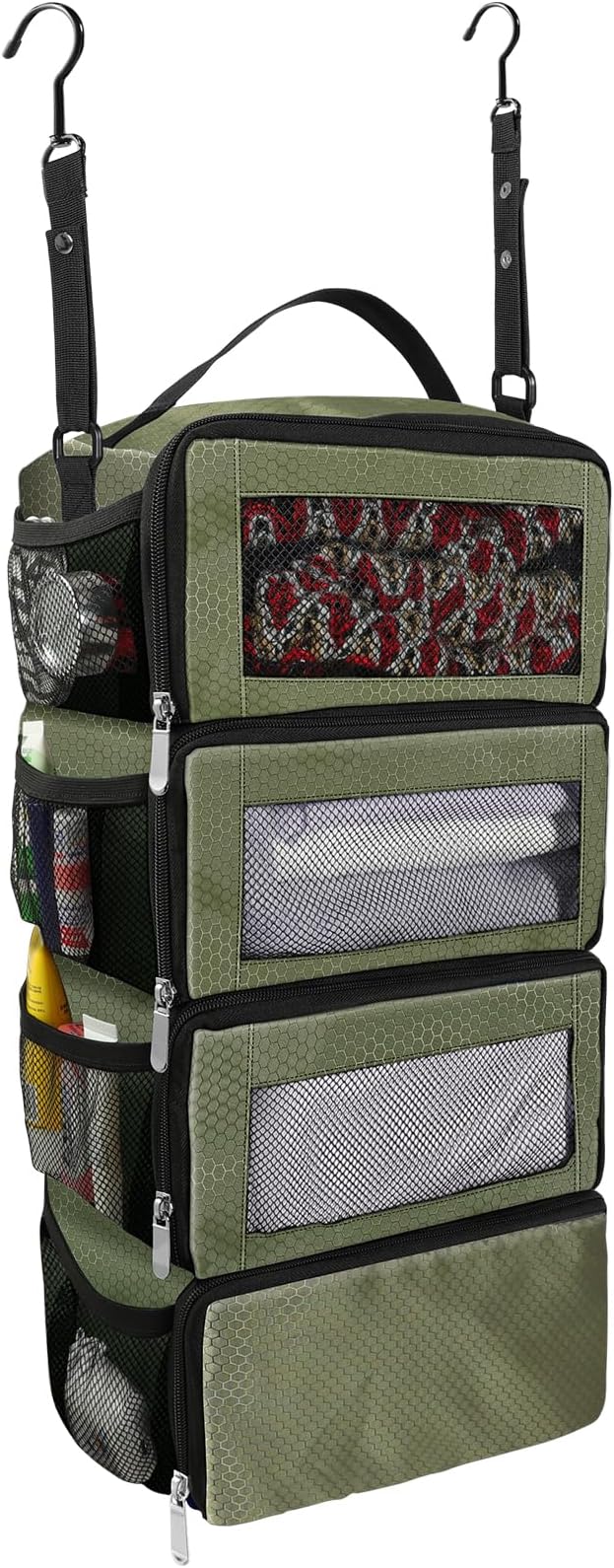 Suitcase Organizer, Travel Luggage Organizer Portable Hanging Travel Shelves by Unknown