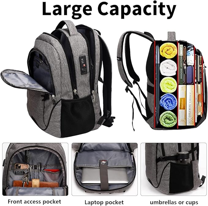 SHRRADOO Anti Theft Laptop Backpack Travel Backpacks - Image 5