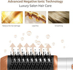 6 in ONE Hair Dryer Brush, Blow Dryer Curling Wand Hair Styling Tools Set, Ionic Hot Air Massage Oval Blowout Hair Dryer, Left&Right Hair Styler