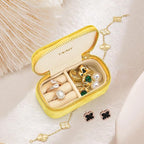 Small Travel Jewelry Case, Mini Tiny Plush Velvet Jewelry Box - Image 5