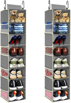 2 Pack Large-Sized Hanging Shoe Organizer 8-Shelf, Hanging Closet Organizer by ROOMTALK