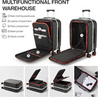 mixi Carry On Luggage, Travel Rolling Luggage Aluminum Frame PC Hardside - Image 4