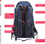 Bseash 50L Hiking Backpack, Water Resistant Lightweight Outdoor Sport Daypack - Image 9