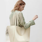 KALIDI Large Tote Bag Vegan Leather Casual Zipper Work Bag Weekender Hobo - Image 7