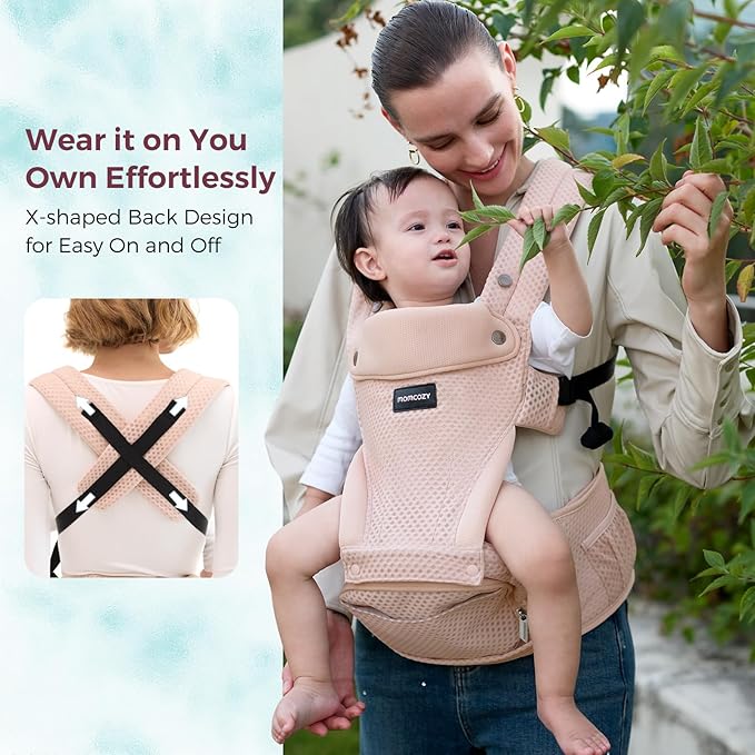 Momcozy Baby Carrier with Hip Seat, 2-in-1 Forward-Facing Carry - Image 6