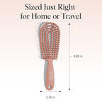 Kitsch Hair Brush Detangler – Flexi Flow Hair Brush for Women, Men & Kids | Detangling Brushes for Curly Hair with Bendable Frame, Bounce Curl Defining Brush for Wet or Dry Strands - Terracotta