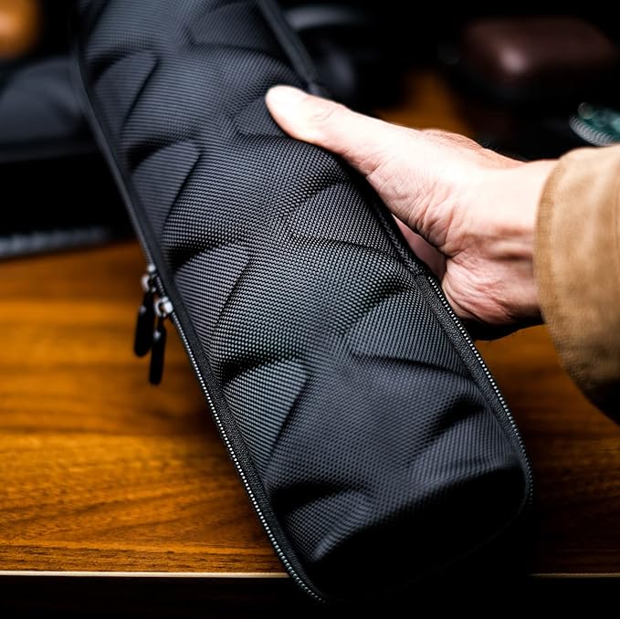 5 slots Hard men's watch travel case, Portable zipper storage organizer box - Image 7