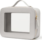 Popvibe Clear Makeup Bag Travel Cosmetic Case Transparent Toiletry Bag by POPVIBE