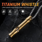 TISUR Titanium Emergency Whistle, EDC Safety Whistles Necklace Loud up to 120db - Image 5
