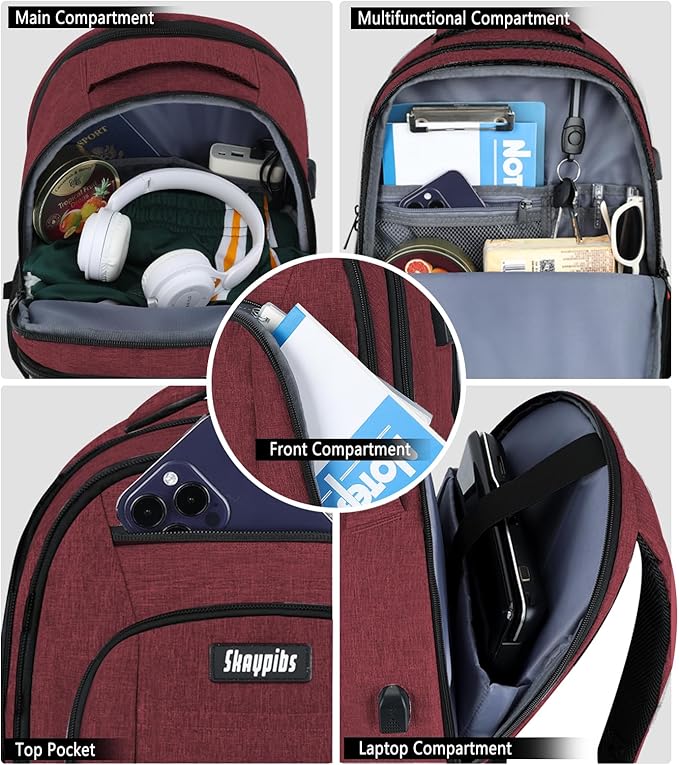 Backpack for Women Men, Travel School Backpacks for Teen Boys, Bookbag - Image 4